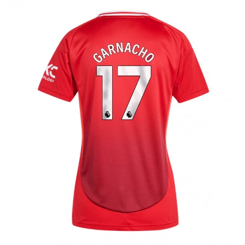 Fotbalové Dres Manchester United Alejandro Garnacho #17 Dámské Domácí 2024-25 Krátký Rukáv